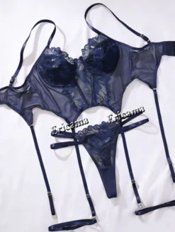 Sexy Set Womens Underwear Exotic Emotional Bra Set Embroidered Print Brassiere Lingerie Set Women's Set Push Up Thin Bralette